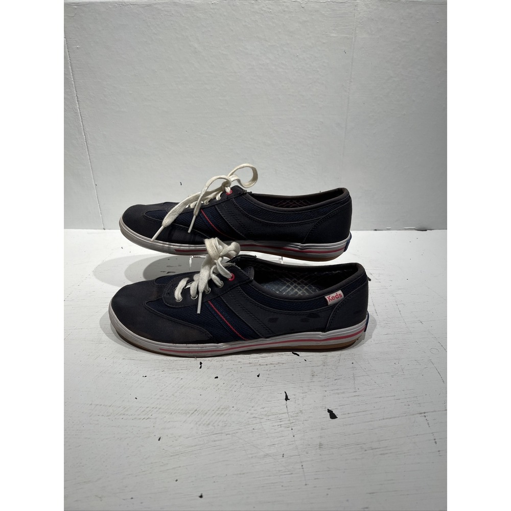 Keds Shoes Womens 8 Tennis Low‎ Sneakers WF-46598M Blue Fabric Lace Up Flats